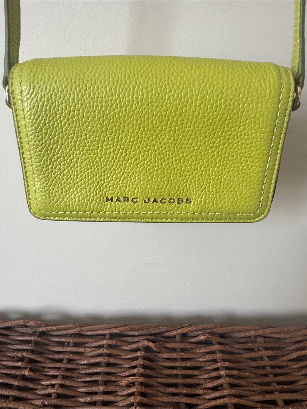Marc Jacobs Green Oasis pebbled Leather Crossbody